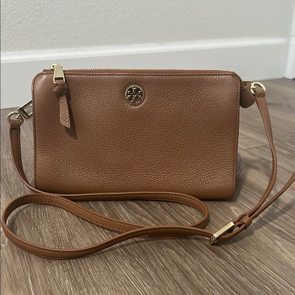 Tory Burch Brown Leather Crossbody Bag